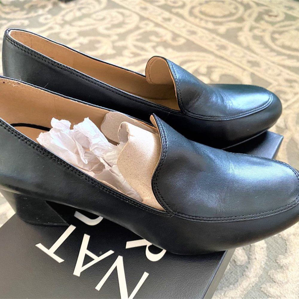 Leather Heeled Loafers - Picture 4 of 6